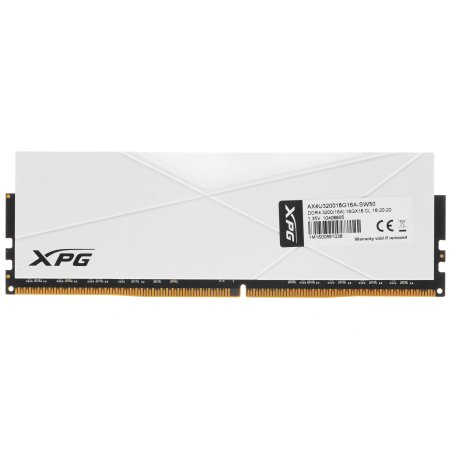Оперативная память XPG Spectrix D50 RGb, DDR4, 16Gb (1x16Gb), 3200MHz, CL16, DIMM, с радиатором, RGb, белый