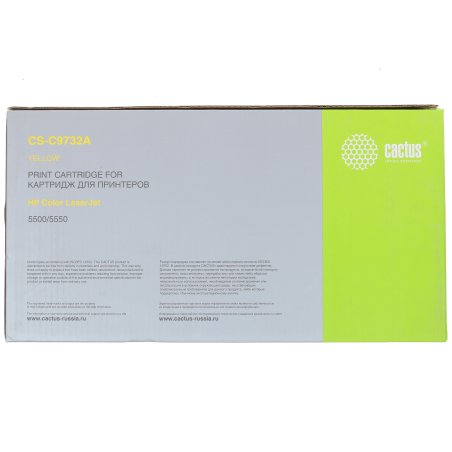 Картридж лазерный Cactus CS-C9732A желтый (12000 стр.) для HP Color LaserJet 5500/5550