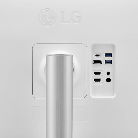 Монитор 27" LG UltraFine 27UP850K-W IPS 3840x2160, 60 Гц, 5 мс, 16:9, 400 кд/м², 2xHDMI 2.0, DP 1.4, USB-C, USB Hub (2x USB 3.0), 3.5 Jack, FreeSync, черный/серебристый