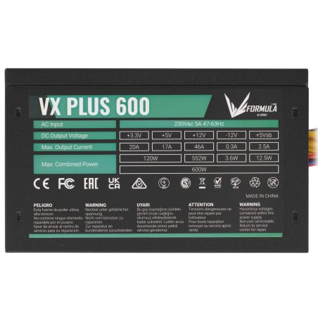 Блок питания Aerocool / Formula VX-600 PLUS, 600Вт 120мм, черный