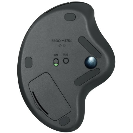 Трекбол Logitech M575S черный оптическая 2000dpi беспров. BT/Radio USB2.0 (910-007035)