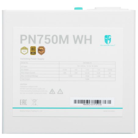 Блок питания Deepcool / GamerStorm PN750M WH V2 Game Storm Gen.5, 750Вт, 80 PLUS Gold, 120мм, белый