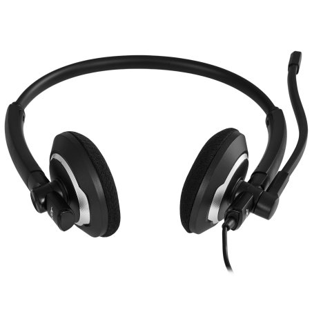 Наушники с микрофоном Acer OHW307 черный 1.8м накладные оголовье (ZL.HDSEE.002)