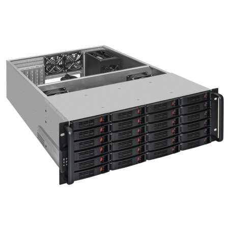 Серверный корпус ExeGate Pro EX293272RUS 4U660-HS24 (RM 19", высота 4U, глубина 660, БП 500RADS, 24xHotSwap, USB)