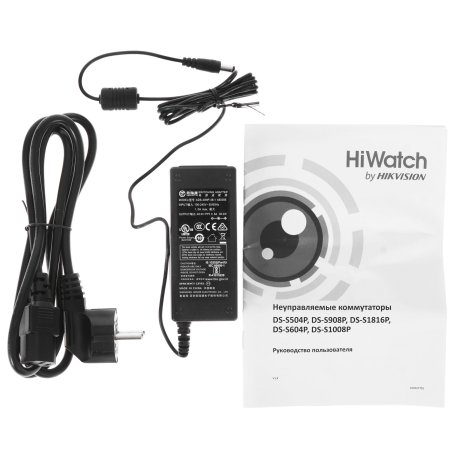 Коммутатор HiWatch DS-S604P неуправляемый