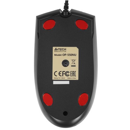 Мышь проводная A4Tech OP-550NU черный, 1000 dpi, USB, кнопки - 3