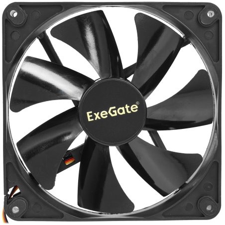 Вентилятор для корпуса ExeGate ExtraSilent ES14025B3P черный, 140 мм, 850 об/мин, 16.5 дБ, 3 pin