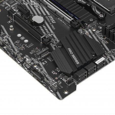 Материнская плата MSI B550-A PRO, AM4, AMD B550, 4xDDR4, 6xSATA, 2xM.2, 1xPCI-E 4.0 x16, 1xPCI-E 3.0 x16, 2xPCI-E x1, 1xHDMI, 1xDP, 1x 1Gb LAN, 4xUSB-A 2.0, 2xUSB-A 3.2 Gen 1, 1xUSB-A 3.2 Gen 2, 1xUSB-C 3.2 Gen 2, 6x3.5 мм, 7.1, ATX