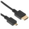 Кабель Cablexpert HDMI-micro HDMI CC-HDMID-6, 19M/19M, v2.0, медь, позол.разъемы, экран, 1.8м, черный, пакет
