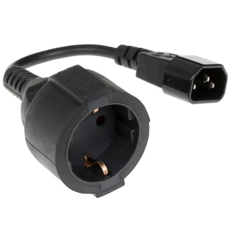 Удлинительный кабель питания Gembird/Cablexpert,C14 - евро-розетка, PC-SFC14M-01