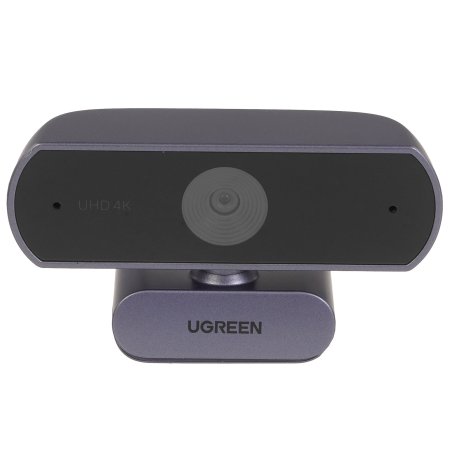 Веб-камера UGREEN CM717 2560x1440, 30 кадр/с, USB, микрофон (2 шт, шумоподавление), автофокус, универсальное крепление, серый