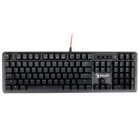 Клавиатура проводная A4 B975 механическая черный USB Gamer LED (подставка для запястий)