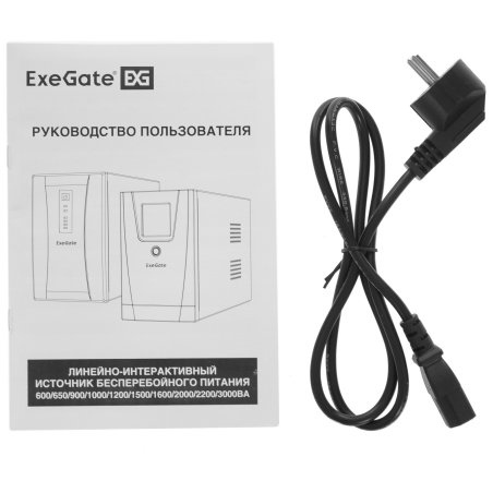 Источник бесперебойного питания ExeGate EP285507RUS SpecialPro UNB-1600.LED.AVR.EURO.RJ.USB 1600VA/950W, LED, AVR, 4 евророзетки, RJ45/11, USB, черный