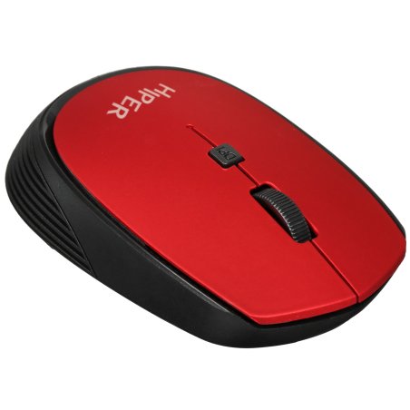 Мышь беспроводная HIPER HOMW-082 красный, 1600 dpi, радиоканал, USB, кнопки - 4