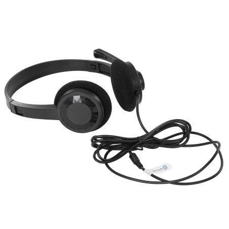 Наушники с микрофоном Оклик HS-M600 черный 1.8м накладные оголовье (1900372)