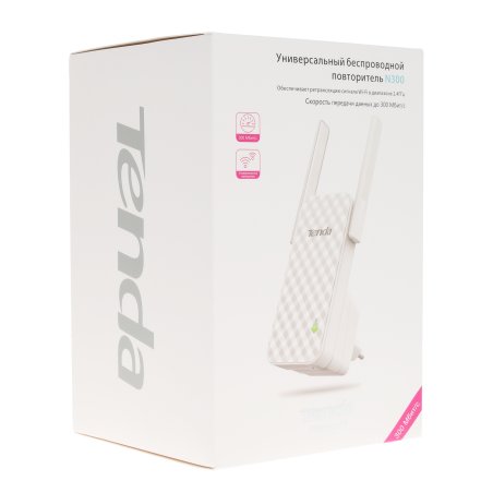 Двухдиапазонный усилитель беспроводного сигнала Tenda A18 Pro AC1200, 2,4/5 ГГц, 1167 Мбит/с, внешние антенны 2х3dBi