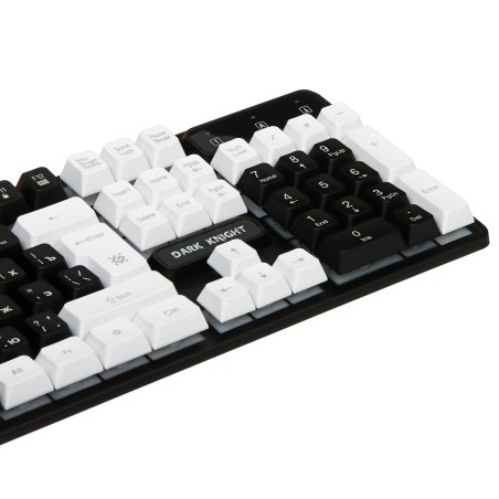 Клавиатура проводная Defender Dark Knight GK-077, USB, черный/белый