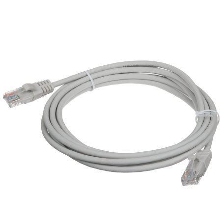 Патч-корд UTP 5e 4х2 26AWG (7х0.16мм) Cu LSZH 5м сер. SUPRLAN 10-0145