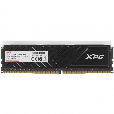 Оперативная память XPG Spectrix D35G RGb, 8Gb (1x8GB), DDR4, 3200MHz, CL16, DIMM, с радиатором, черный, RGb