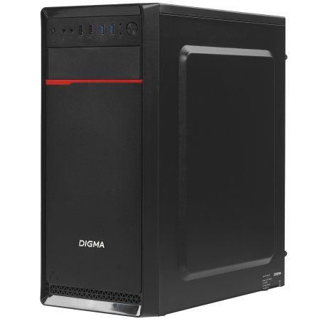 Компьютерный корпус Digma DCC-MD302 черный без БП ATX 1x80мм 3x120мм 2xUSB 2.0 2xUSB 3.0 audio