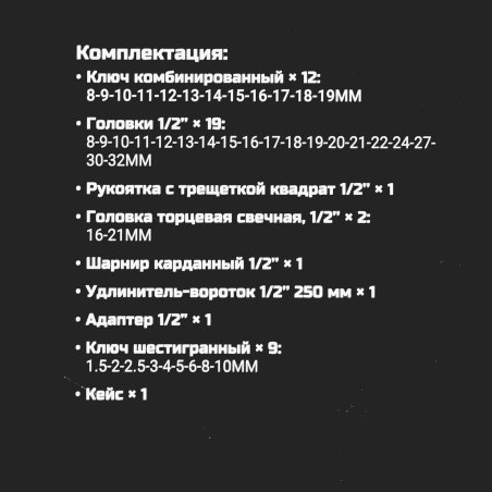 Набор ручного инструмента Bort BTK-47 (93418521)