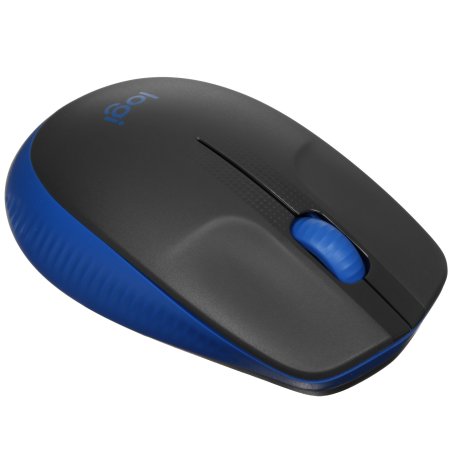 Мышь беспроводная Logitech M190 черный/синий, 1000 dpi, радиоканал, USB, кнопки - 3