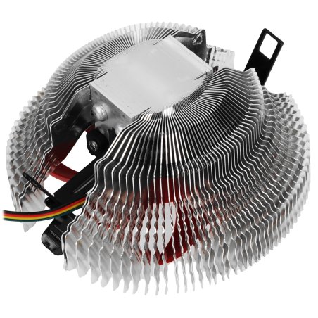 Кулер для процессора Crown CM-91PWM v2 серебристый/красный, 90 мм, алюминий, 2000 об/мин, 20 дБ, 4 pin, 125 Вт, 57 мм