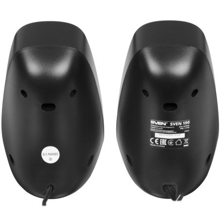 Колонки SVEN 190, 2.0, черный, USB, мощность 2x3 Вт(RMS)