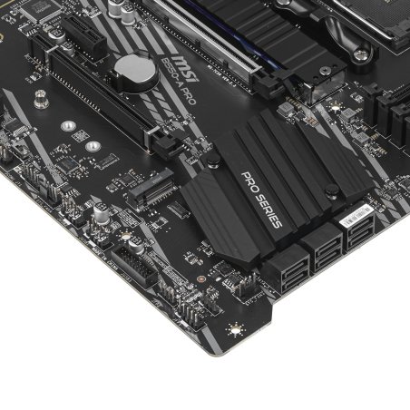 Материнская плата MSI B550-A PRO, AM4, AMD B550, 4xDDR4, 6xSATA, 2xM.2, 1xPCI-E 4.0 x16, 1xPCI-E 3.0 x16, 2xPCI-E x1, 1xHDMI, 1xDP, 1x 1Gb LAN, 4xUSB-A 2.0, 2xUSB-A 3.2 Gen 1, 1xUSB-A 3.2 Gen 2, 1xUSB-C 3.2 Gen 2, 6x3.5 мм, 7.1, ATX