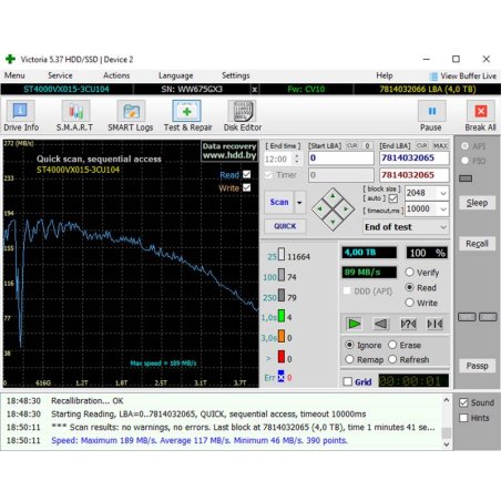 Жесткий диск Seagate SATA-III 4Tb ST4000VX015 Surveillance Skyhawk (5900rpm) 256Mb 3.5"
