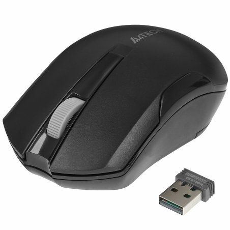 Мышь беспроводная A4Tech G3-200NS черный, 1200 dpi, радиоканал, USB, кнопки - 3