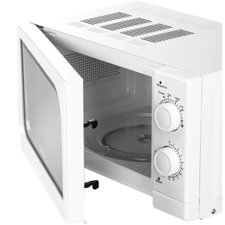 Микроволновая печь Galanz MOS-2004MW белый, 20 л, 700 Вт, переключатели - поворотный механизм