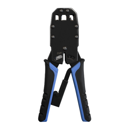 Инструмент ExeGate EX293155RUS EX-T2008R для обжима RJ-45, RJ-11/12 с храповым механизмом (прямой ход обжимки)