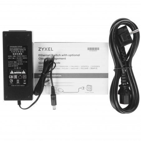 Коммутатор Zyxel GS1350-6HP, 4xGE PoE+, 1xGE PoE++ (802.3bt), 1xSFP, бюджет PoE 60 Вт, дальность передачи питания до 250 м, автоперезагрузка PoE-портов, повышенная защита от перенапряжений и электростатических р