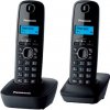 Телефон беспроводной (DECT) Panasonic KX-TG1612RUH (серый) Доп трубка в комплекте,АОН, Caller ID,12 мелодий звонка,поиск трубки