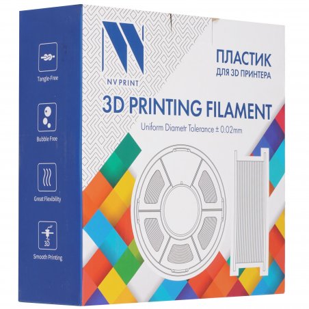 Филамент NVPrint PLA+ Cyan для 3D печати диаметр 1.75мм длина 330 метров масса 1 кг