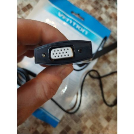 Мультимедиа конвертер Vention VGA + аудио > HDMI, гибкий, черный
