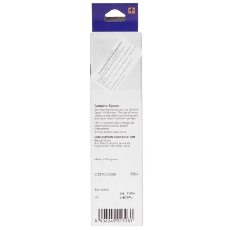 Чернила Epson C13T00V398 пурпурный (65 мл) для L11050, L1110, L1210, L3101, L3110, L3156, L3210, L3215, L3216, L3250, L3256, L3258, L3260, L3550, L3556, L5290