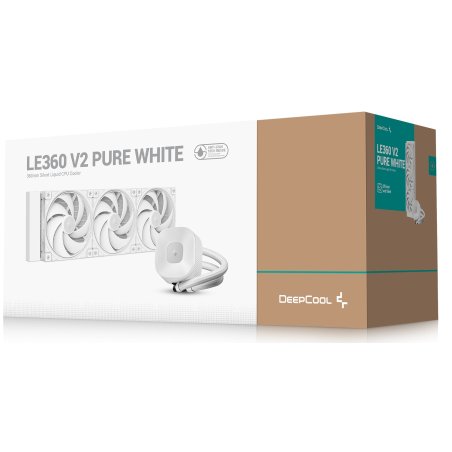 Система водяного охлаждения Deepcool LE360 WH V2 ARGb белый 120мм алюминий+медь 2100rpm 31.6db 4-pin 300W