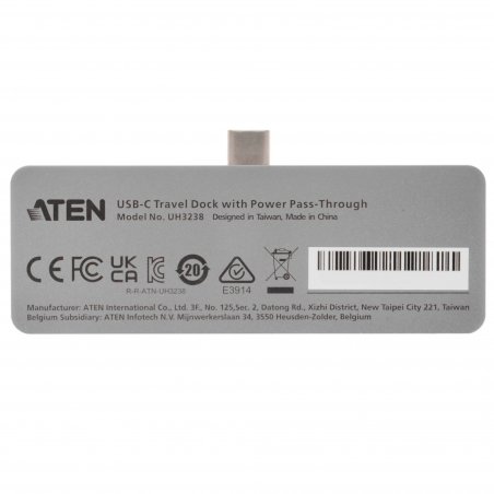 Док-станция ATEN UH3240-AT, USB, HDMI, HDMI/Ethernet/USB-A/USB-C/SDXC/SDHC/SD/microSDXC/microSDHC/microSD, USB Type-C