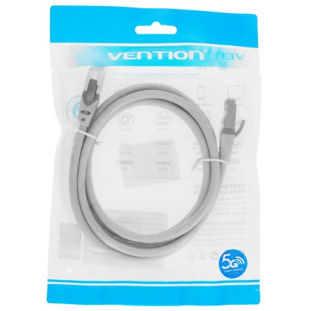 Патч-корд Vention прямой SFTP cat.6A, RJ45 - 1,5 м. Серый