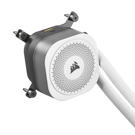 Система жидкостного охлаждения Corsair iCUE LINK TITAN 240 RX RGb (240мм, белый, RGb/ Fans: 2x120мм, 73.5CFM, 36dBA, 2100RPM/ S: 1851, 1700, AM5, AM4)