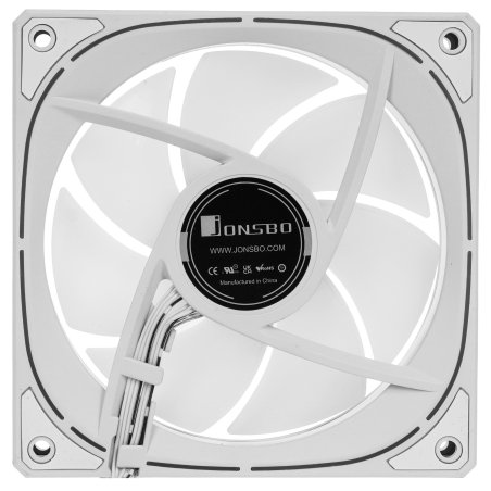 Вентилятор для корпуса JONSBO FR-606WR Reverse (120x120x25мм, 4-pin PWM, ARGb, 35.99CFM, 26.5dBA, 1500RPM, белый)