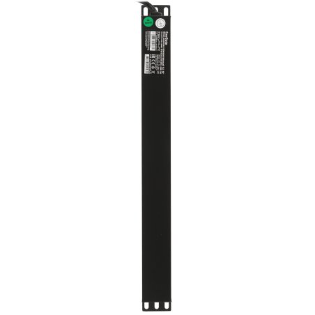 Блок розеток горизонтальный ExeGate ServerPro PDU-19H807 Al-8S-EU2-SW-SPD1, 19", 1U, Алюминий, 8 Schuko, кабель с евровилкой VDE-250V-16A-3*1.5мм2, 2 метра, выкл. с подсветкой, SPD1, черный