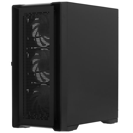 Компьютерный корпус Powercase ByteFlow Micro White, Tempered Glass, 4х 120мм ARGb fans, ARGb HUB, белый, mATX (CAMBFW-A4)