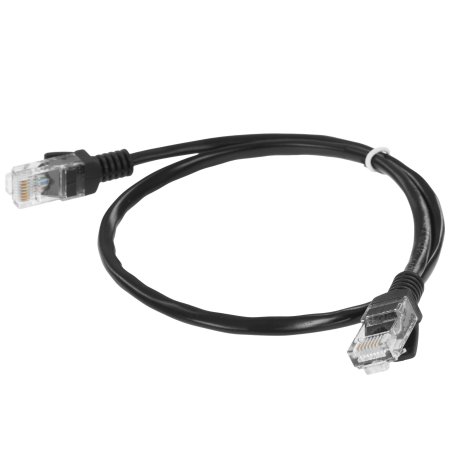 Патч-корд CCA light UTP Гарнизон PC-UTP-5e-0.5-BK кат.5e, 0.5м, литой, многожильный черный