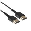 Кабель HDMI Wize WAVC-HDMIUS-1.5M 1.5 м, v.2.0, 19M/19M, 4K/60 Hz 4:4:4, 36 AWG, HDCP 2.2,ультратонкий, позол.разъемы, черный, пакет