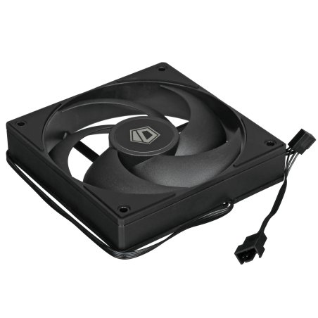 Вентилятор для корпуса ID-Cooling AS-120-K черный, 120 мм, 2000 об/мин, 27.2 дБ, 4 pin