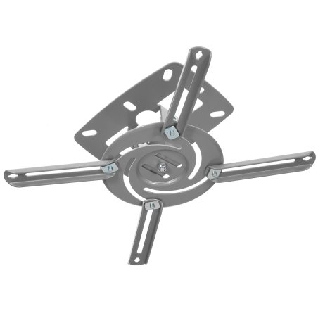 Универсальное потолочное крепление Wize WP-S высота крепления 8 см макс. расстояние между крепежными отв. 260 мм, наклон +/-15°, вращение 360°, до 8 кг, серебрист., рознич. упаковка