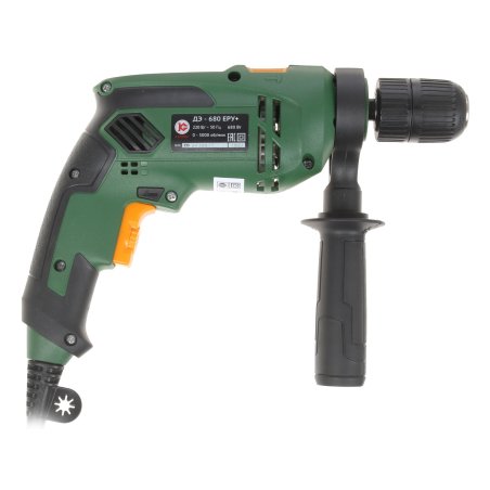 Дрель КАЛИБР ДЭ- 680ЕРУ+ 680Вт БЗП 13мм 0-2600об/мин рев удар